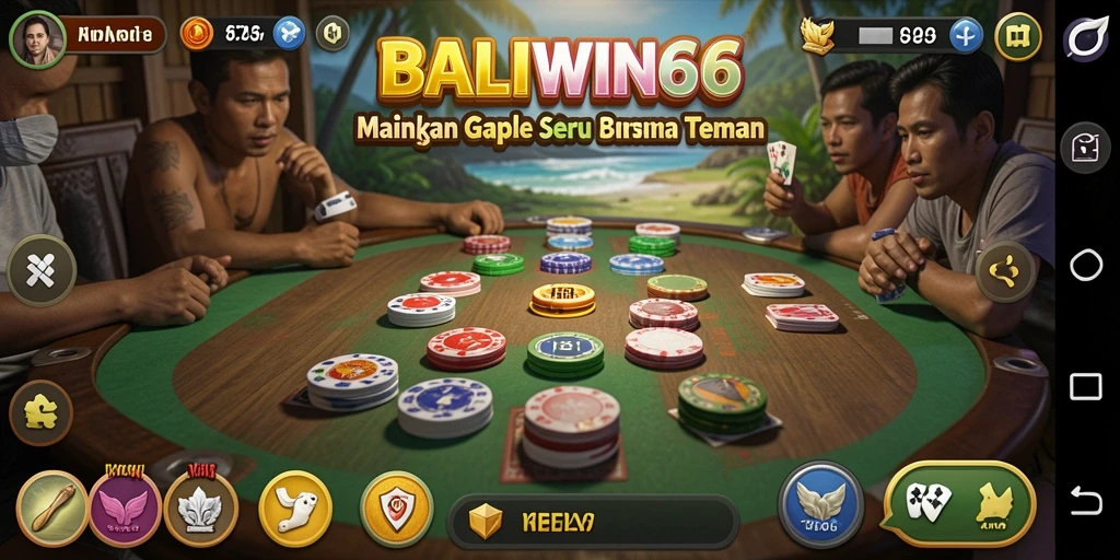 Tampilan gameplay seru Gaple di BALIWIN66.
