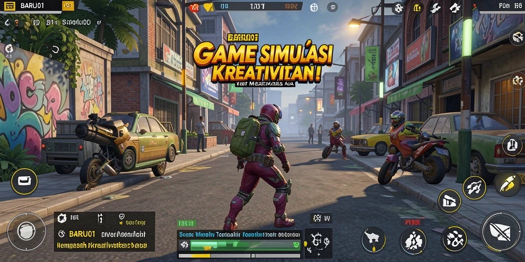 Tampilan gameplay yang menarik dari BARU01 dengan dunia virtual yang luas.