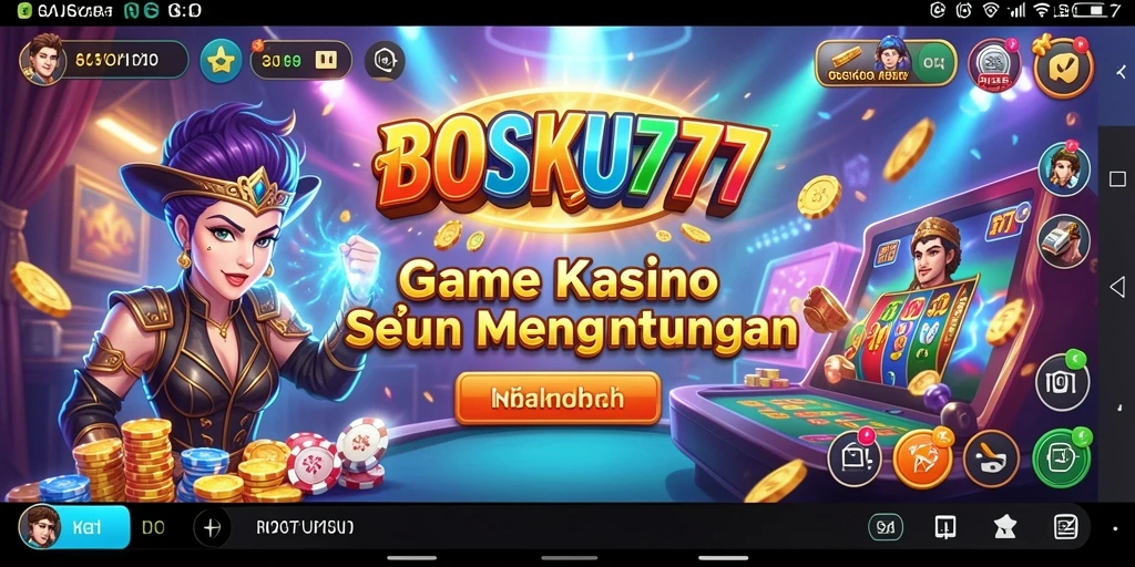 Tampilan gameplay BOSKU777 yang menarik dan penuh aksi Kasino.