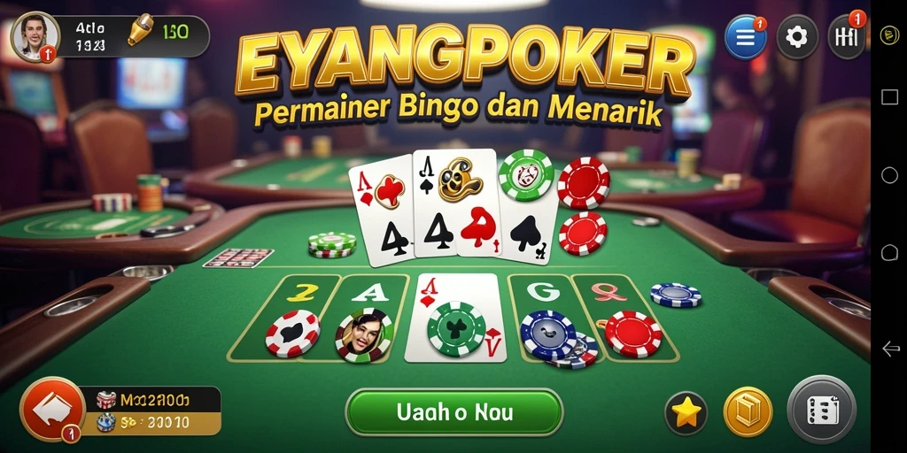 Tampilan gameplay seru dalam aplikasi Bingo EYANGPOKER.