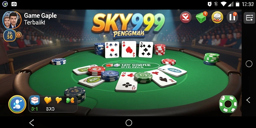 Gameplay seru Gaple di SKY99 dengan teman-teman.