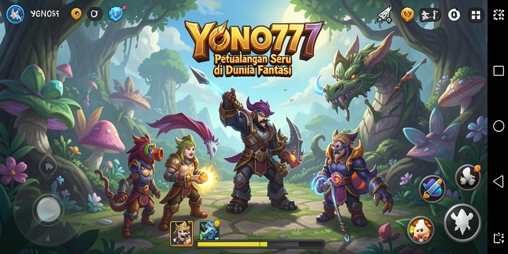 Screenshot gameplay YONO777 menunjukkan petualangan epik di dunia fantasi.