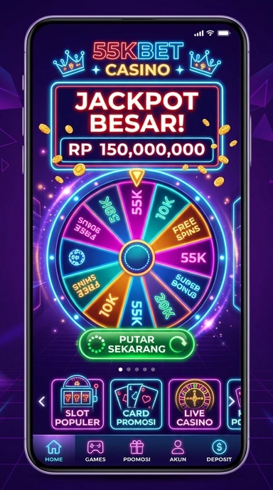 Layar unduhan APK 55kbet dengan informasi versi 4.5.6.